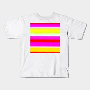 yellow pink white red abstract texture Kids T-Shirt